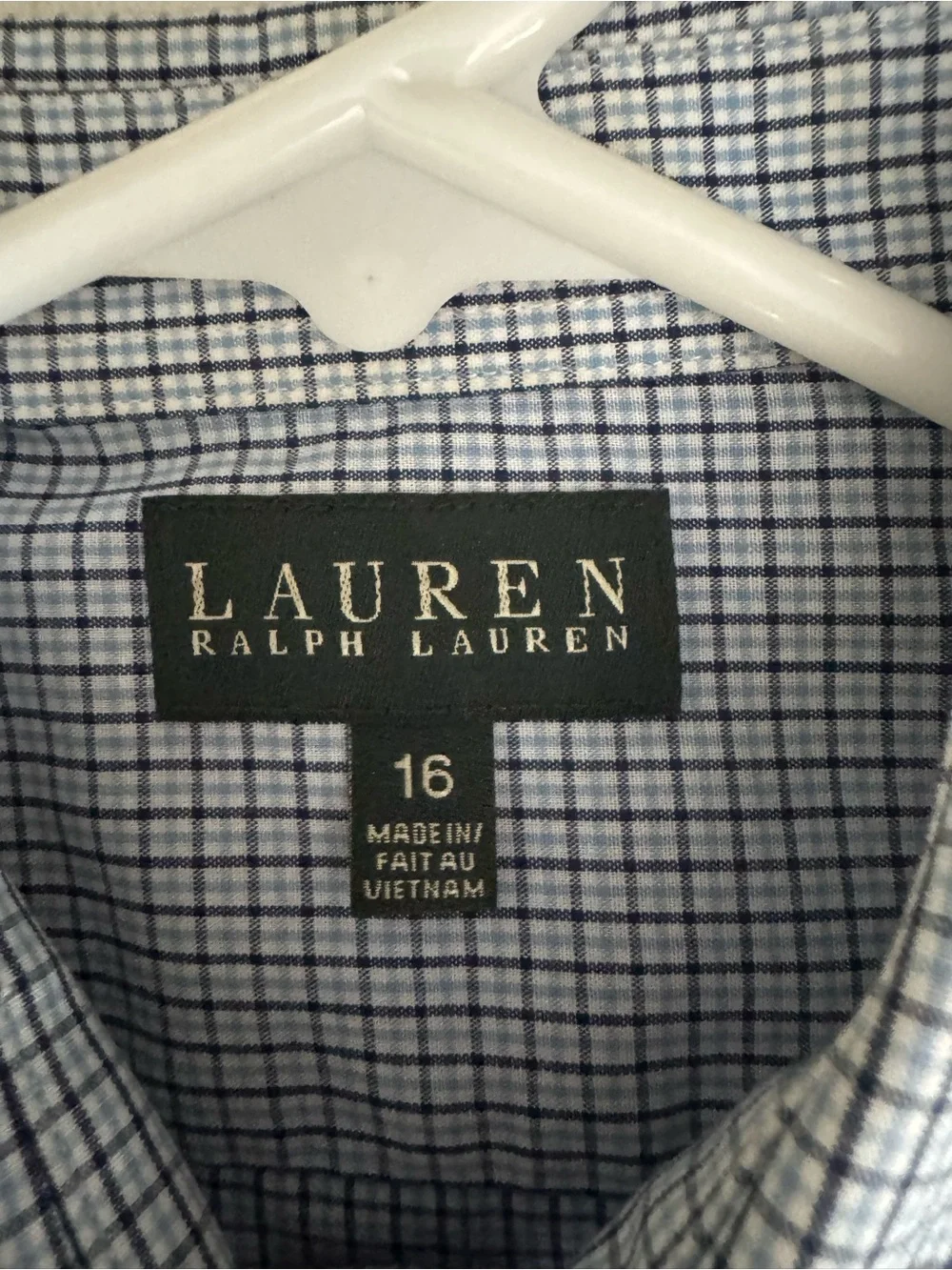 Ralph Lauren Light Blue Micro-Check Dress Shirt